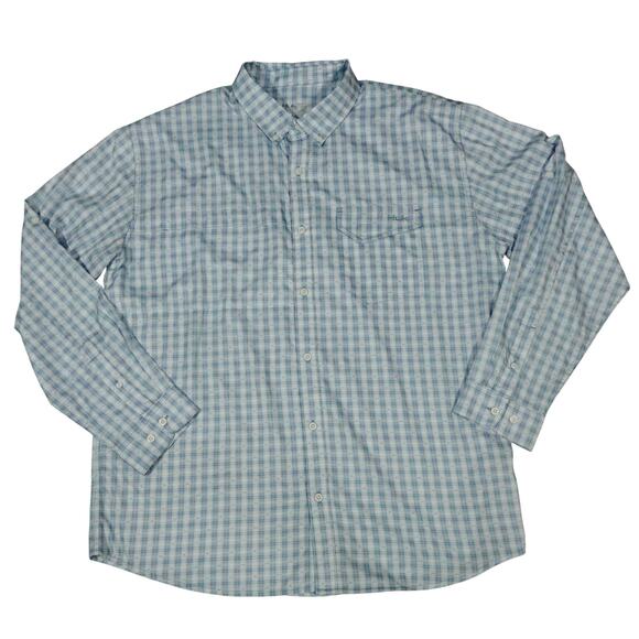 Huk Performance Plaid Fishing Button Shirt Long Sleeve Green Fish Graphic XL - Picture 1 of 7